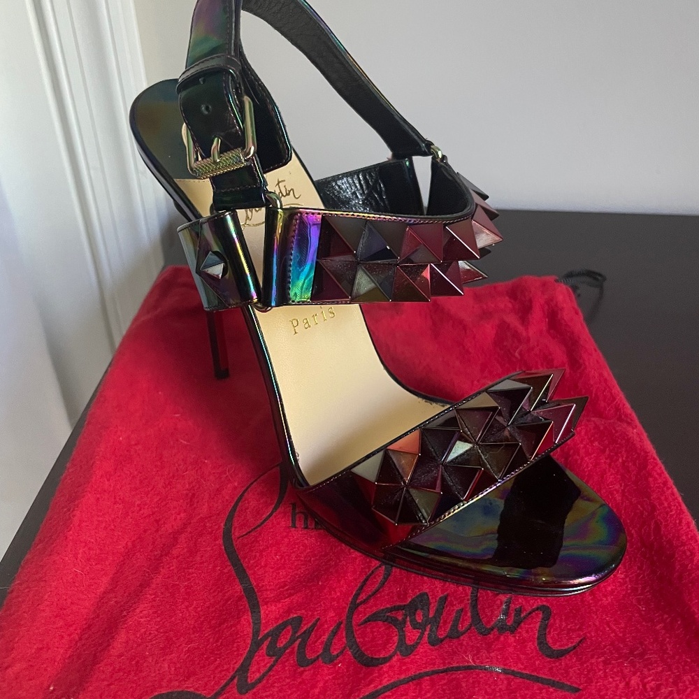 Christian Louboutin Miziggoo Spiked Patent Sandals
